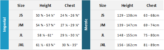 2XU Junior Wetsuit 22 0 Storlekstabell